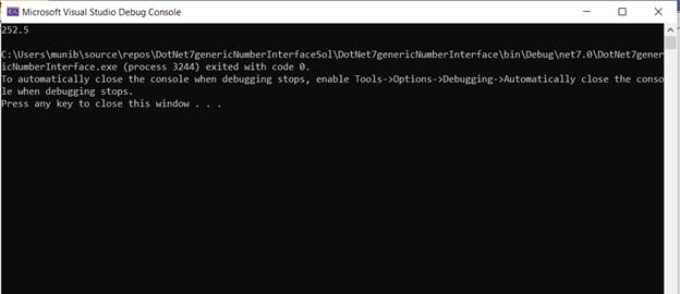 Using the new generic number interface in .NET 7 